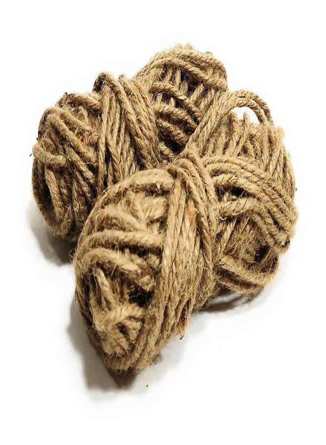 Vemlons Jute Cord for Craft Project/Natural Jute Rope/Jutes Twisted Cord for Art and Craft 2 ply 2 mm (17 m Set of 4 Piece)-Brown - Image 3